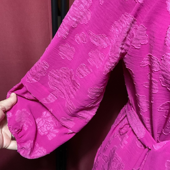 Pioneer Woman hot pink tiered high low dress Small - Picture 5 of 7